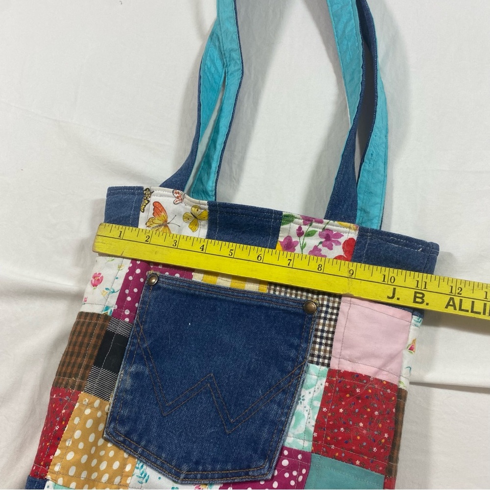 Wrangler Patchwork Bag Shoulder Bag Boho Denim Colorful Hobos Bag View 6